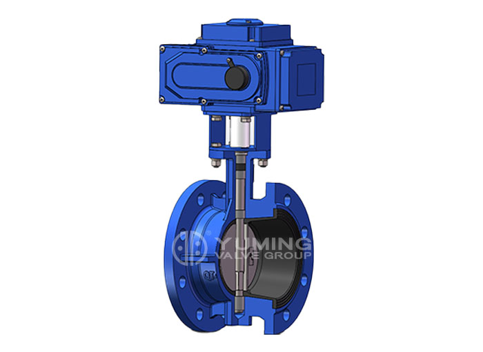 Клапан-бабочка с фланцем с электрическим приводом